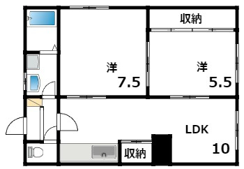 青山マンションの間取り