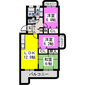 リヴェール伊賀Ⅱの間取り