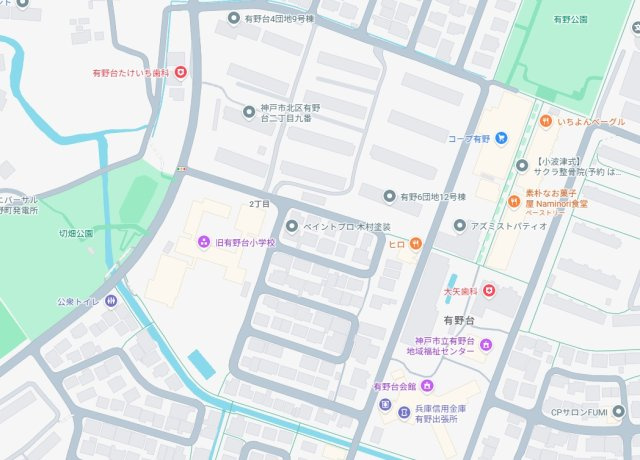神戸市北区有野台　第1期　新築一戸建ての地図