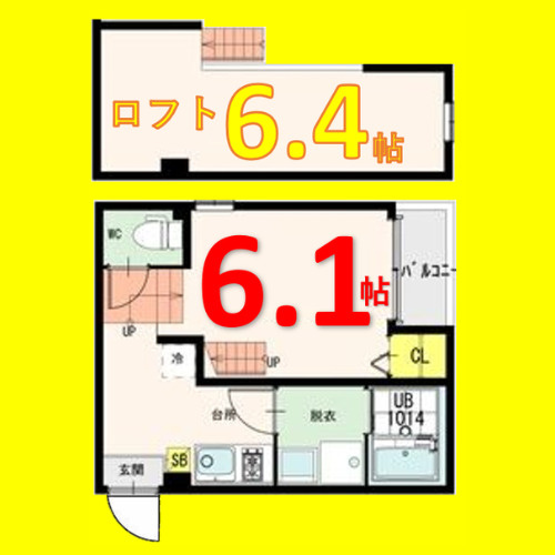カンファーフォレスト　名古屋市賃貸　仲介手数料無料の間取り