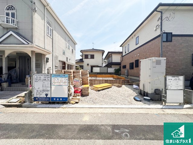 加古川市東神吉町神吉　第12期　新築一戸建ての外観|周辺は落ち着いた街並みの住宅地！子育てがしやすい住環境です！まだ未完成ですが、現地でしかわからない事もございます。是非一度ご覧ください。