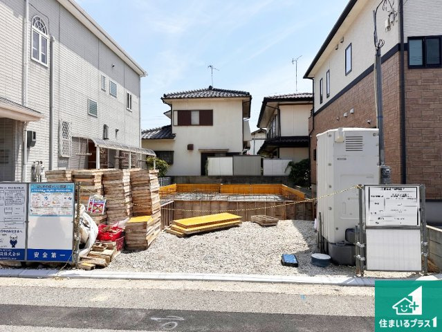 加古川市東神吉町神吉　第12期　新築一戸建ての外観|周辺は落ち着いた街並みの住宅地！子育てがしやすい住環境です！まだ未完成ですが、現地でしかわからない事もございます。是非一度ご覧ください。