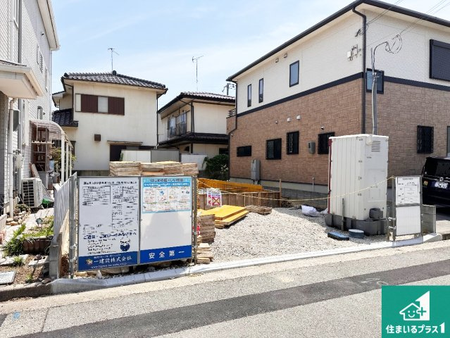 加古川市東神吉町神吉　第12期　新築一戸建ての外観|周辺は落ち着いた街並みの住宅地！子育てがしやすい住環境です！まだ未完成ですが、現地でしかわからない事もございます。是非一度ご覧ください。