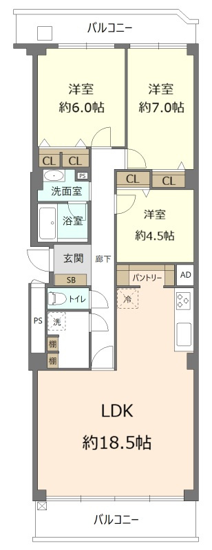 虹ヶ丘マンション本館の居間・リビング|2026年4月リフォーム工事実施
天井ダウンライト設置、クロス張替え、タイル貼り、フローリング張替