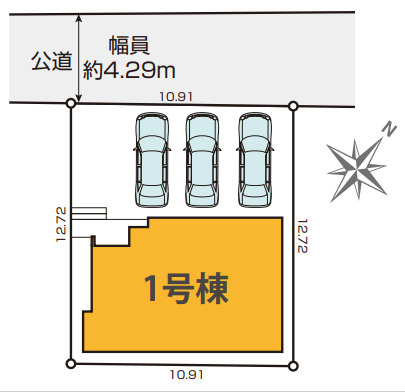 売新築戸建　静岡市駿河区曲金5丁目の区画図