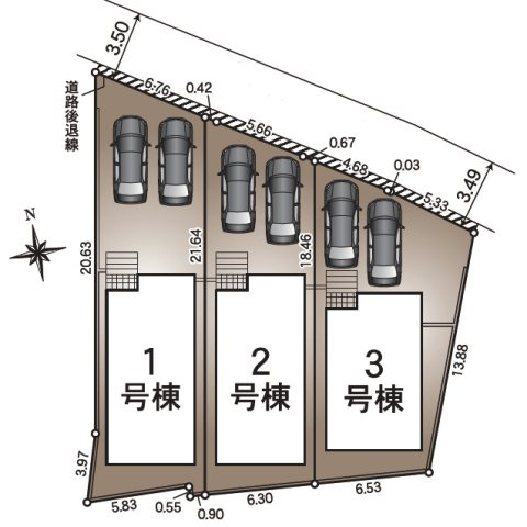 【区画図】 | 清須市鍋片２丁目259『仲介料無料』新築戸建て | 1号棟