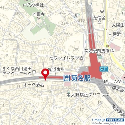 オーク菊名マンションの地図