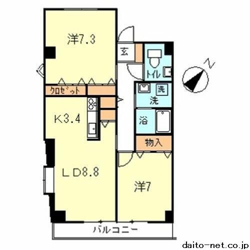 【間取り】 | クレールなべよこ