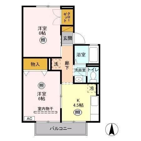 ポラール　Ｂの間取り