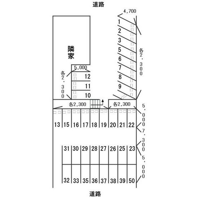 岐阜市正木の駐車場の間取り