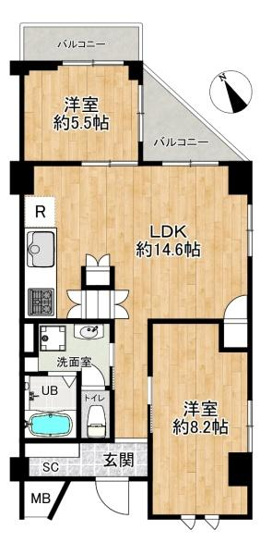 【間取り】 | 神戸潮見が丘壱番館