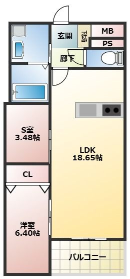 CUBE SUCRE内橋の間取り