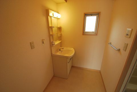 カーサデルソーレB棟の洗面所