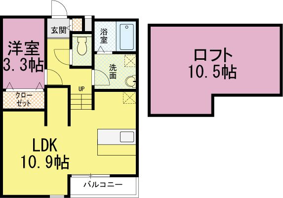 ソリッソシエロアズールの間取り