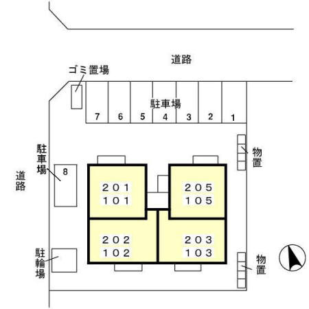 パルテール大町の区画図
