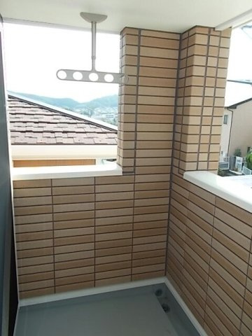 熊本市北区高平２丁目のアパートのバルコニー|バルコニーがあります