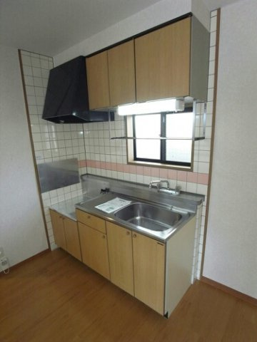 合志市豊岡のアパートのキッチン|キッチンでお料理をお楽しみください