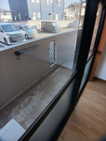 熊本市北区龍田６丁目の賃貸マンションのバルコニー|暖かな日差しのふりそそぐバルコニー