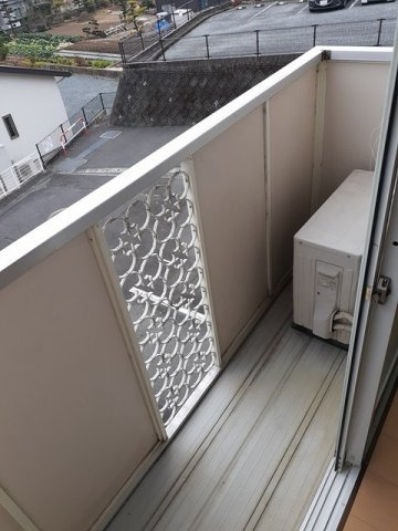 熊本市北区龍田６丁目のアパートのバルコニー|広々としたバルコニーです