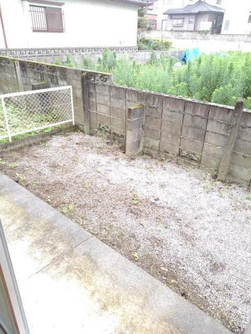 熊本市北区鶴羽田２丁目のアパートの庭|お庭の付いた物件です