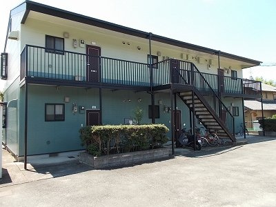 熊本市北区清水亀井町のアパートの外観|外観は落ち着いています