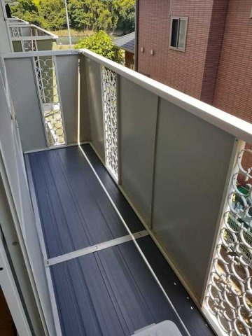 熊本市北区龍田１丁目のアパートのバルコニー|落ち着いた時間を過ごせるバルコニーです