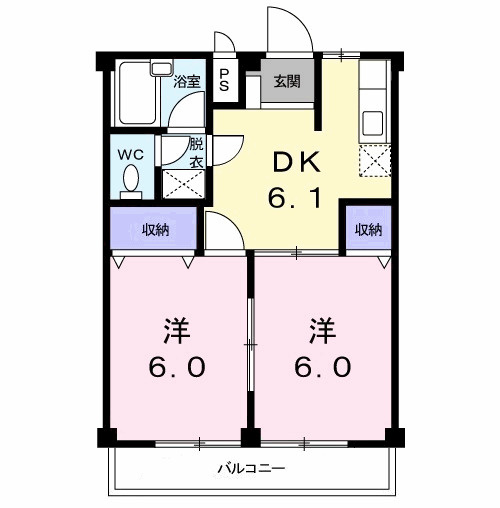 合志市須屋のアパートの間取り