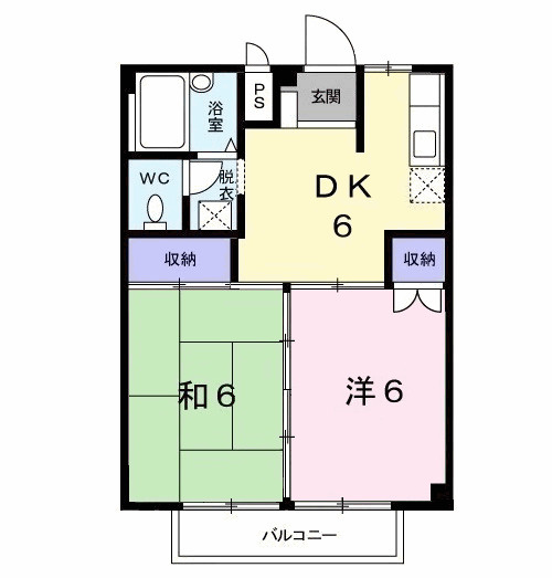 合志市須屋のアパートの間取り