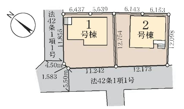 白岡彦兵衛　第2　新築一戸建て　リーブルガーデン　02の区画図|2号棟