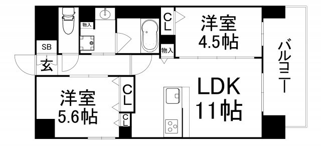 【間取り】 | グランデカワノなにわ離宮