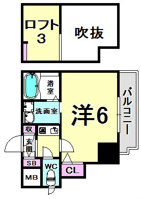 エステムコート神戸県庁前Ⅲフィエルテの間取り