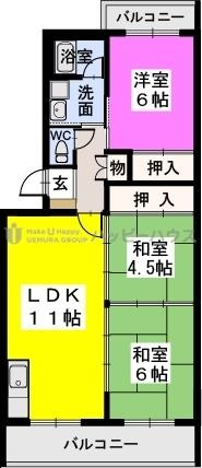 コーポラス国分の間取り