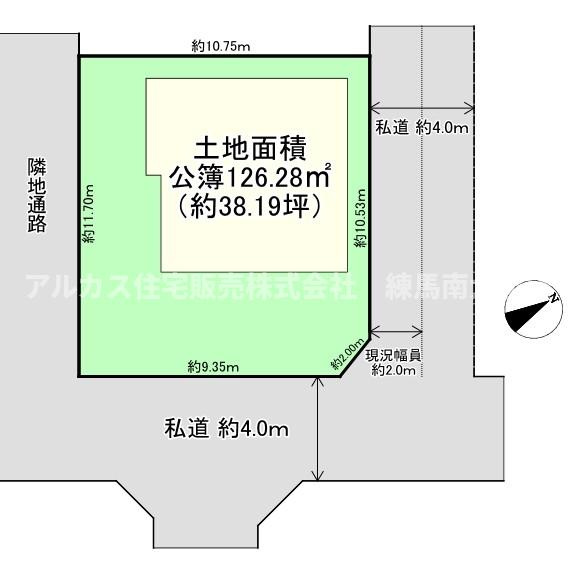 武蔵野市関前1丁目　中古一戸建　中央線　三鷹の区画図