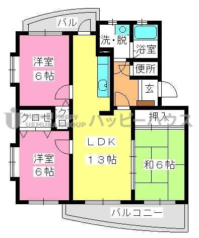 プロシード二日市南の間取り|別号数タイプ