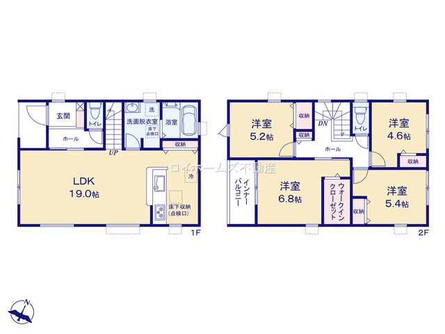 【間取り】 | 海部郡蟹江町西之森９丁目62『仲介料無料』新築戸建て | 1号棟