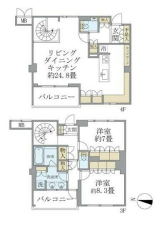 Ｂｒｉｌｌｉａ　ｉｓｔ　東雲キャナルコートの間取り
