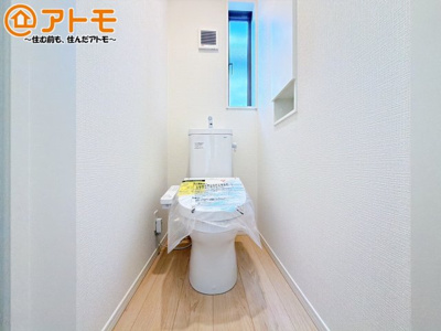 【トイレ】 | 沼津市本郷町第4　新築一戸建て　1号棟 | 清潔感のあるトイレです！