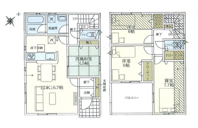 【間取り】 | 安城市里町３丁目10-16『仲介料無料』新築戸建て | 1号棟