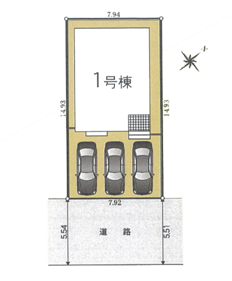 【区画図】 | 安城市里町３丁目10-16『仲介料無料』新築戸建て | 1号棟