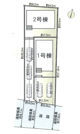 【区画図】 | 知多市八幡字東大平地29-39『仲介料無料』新築戸建て | 1号棟