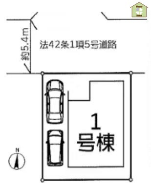 川口市赤井　中古一戸建ての区画図