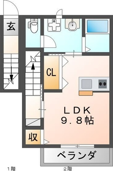 ウィズ諏訪山A棟の間取り