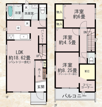 春日市春日原東町４丁目１２番　A号棟の間取り