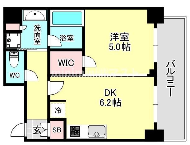 エステムコート北堀江Ⅱの間取り