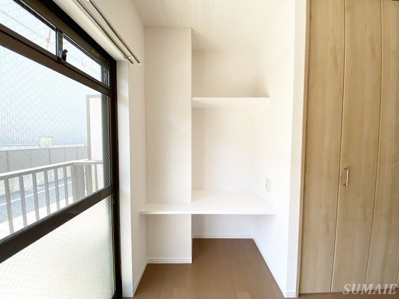 山一宮城ステーツの内装|備え付けの棚です☆