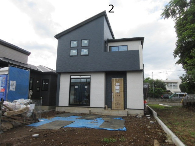 【仲介手数料無料】新築戸建　嵐山町菅谷438-1（全2棟）の前面道路含む現地写真