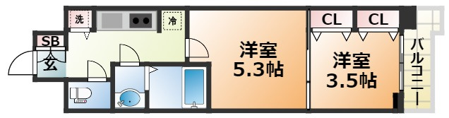 ラヴ神戸三宮の間取り