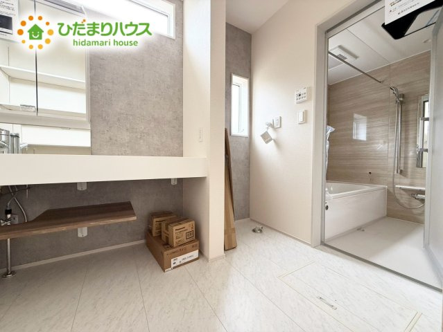 上尾市領家3期　新築平屋　ブルーミング02の脱衣所