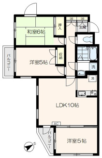 【間取り】 | COMINOS弐番館