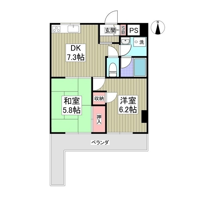 セントラルグリーンマンションの間取り